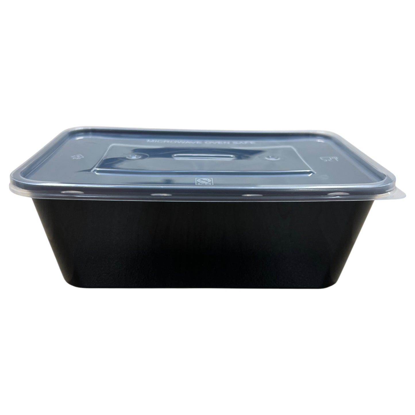 750Ml Black Plastic Reusable Food Lunch Snack Containers With Clear Lids