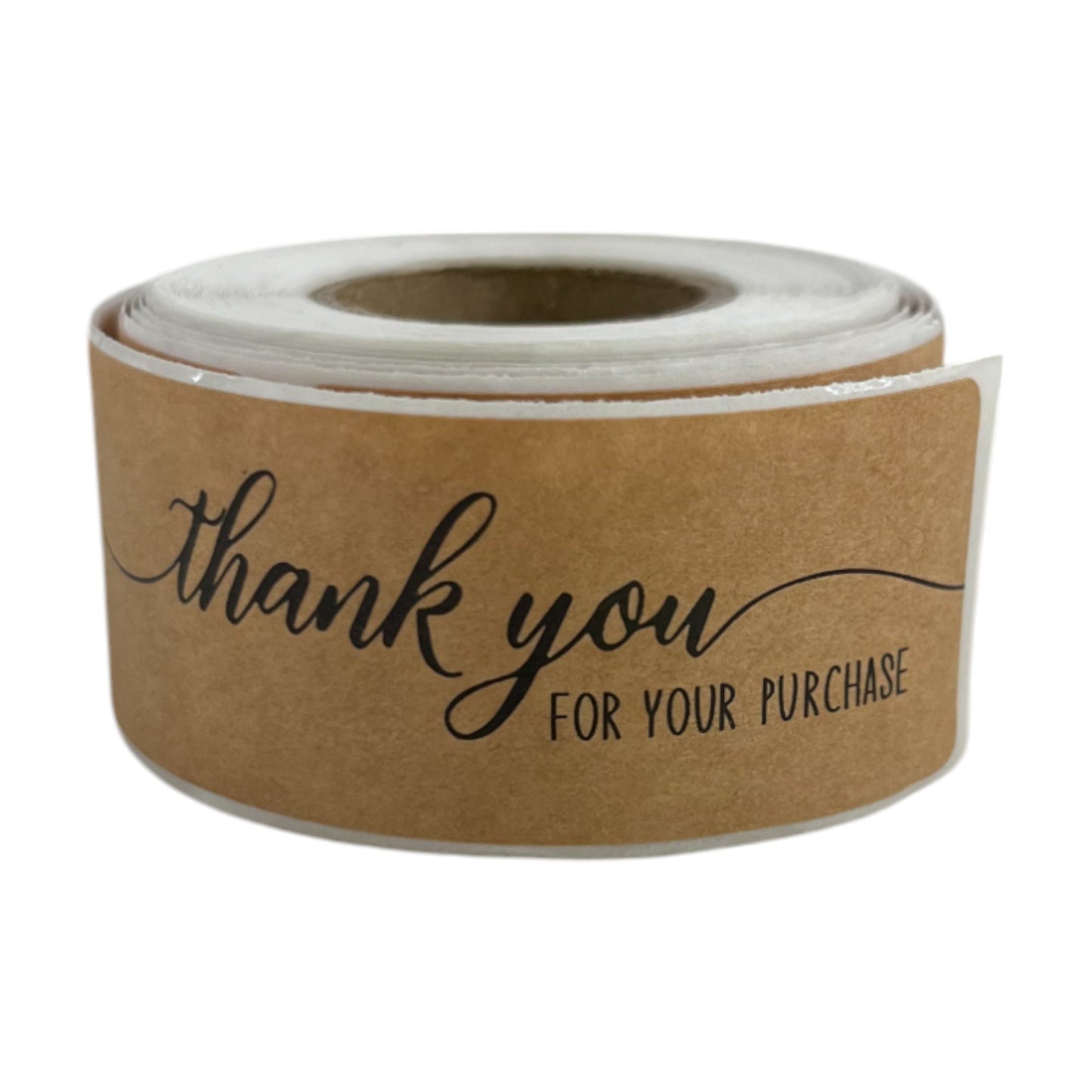 Thank You' Label Adhesive Rectangle Stickers 25X75mm Roll