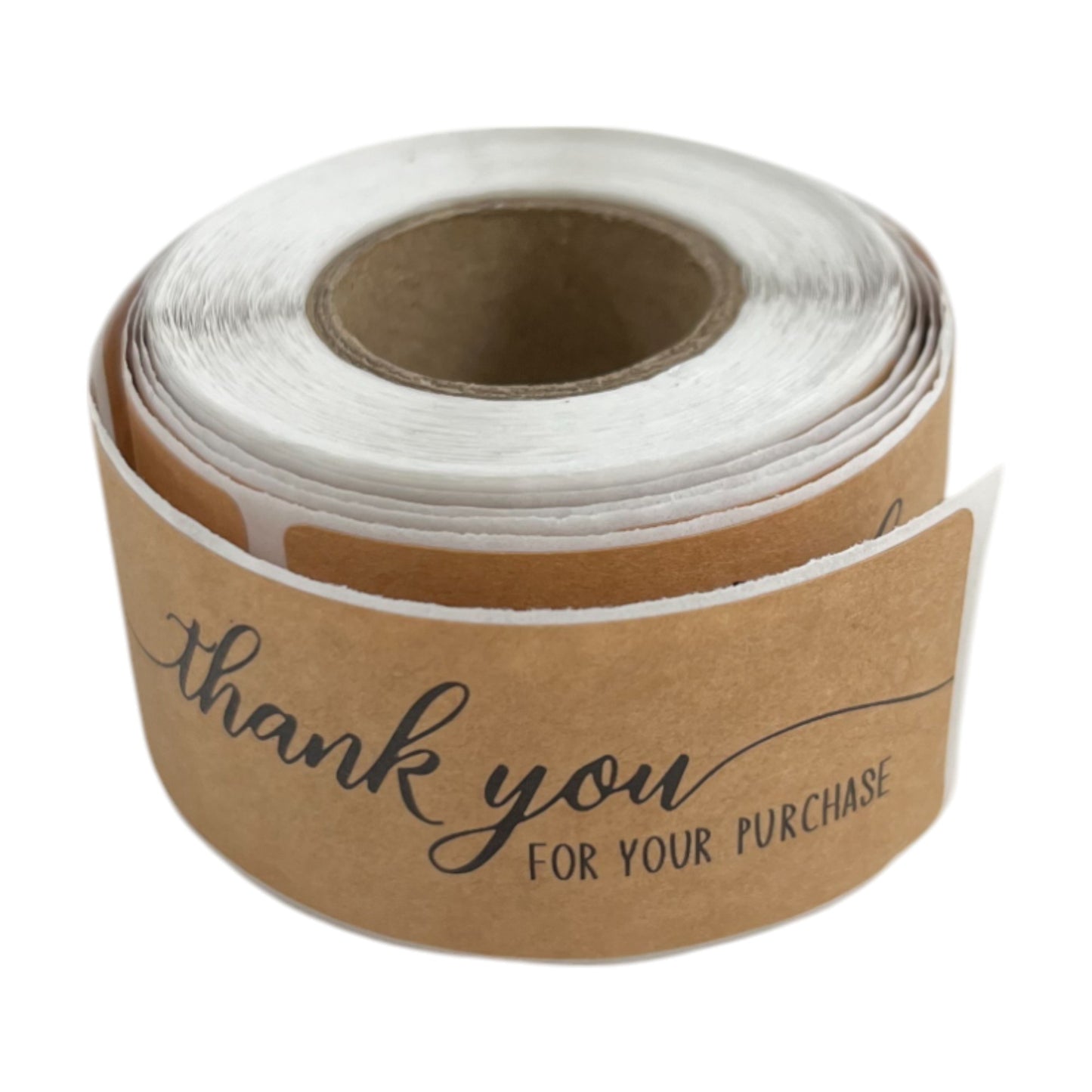 Thank You' Label Adhesive Rectangle Stickers 25X75mm Roll
