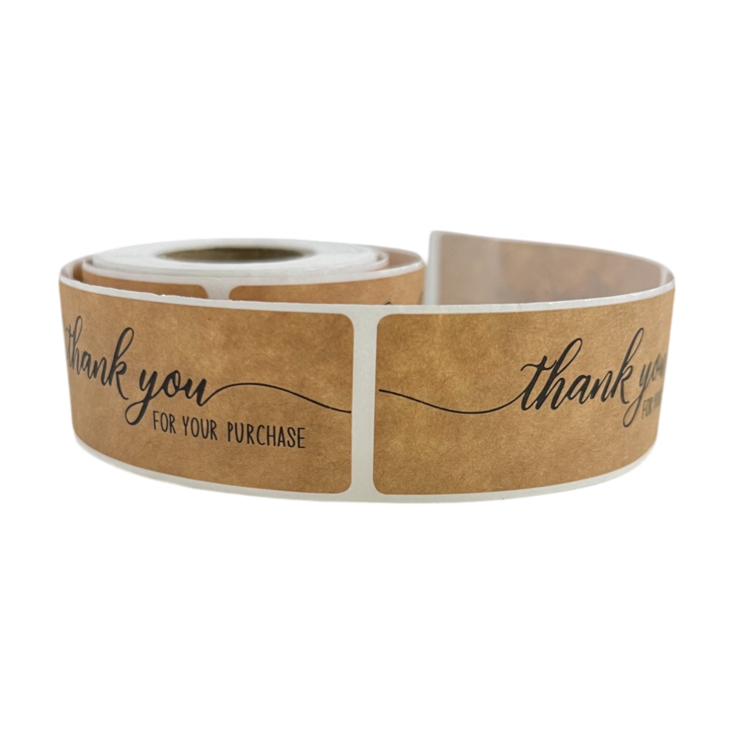 Thank You' Label Adhesive Rectangle Stickers 25X75mm Roll