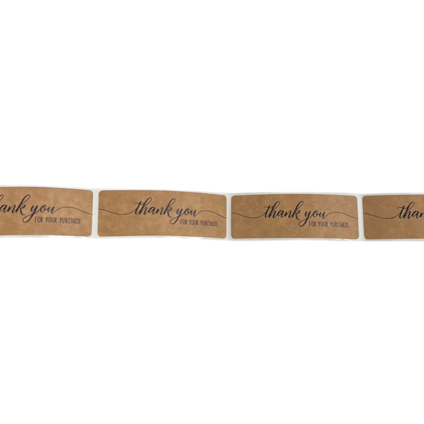 Thank You' Label Adhesive Rectangle Stickers 25X75mm Roll