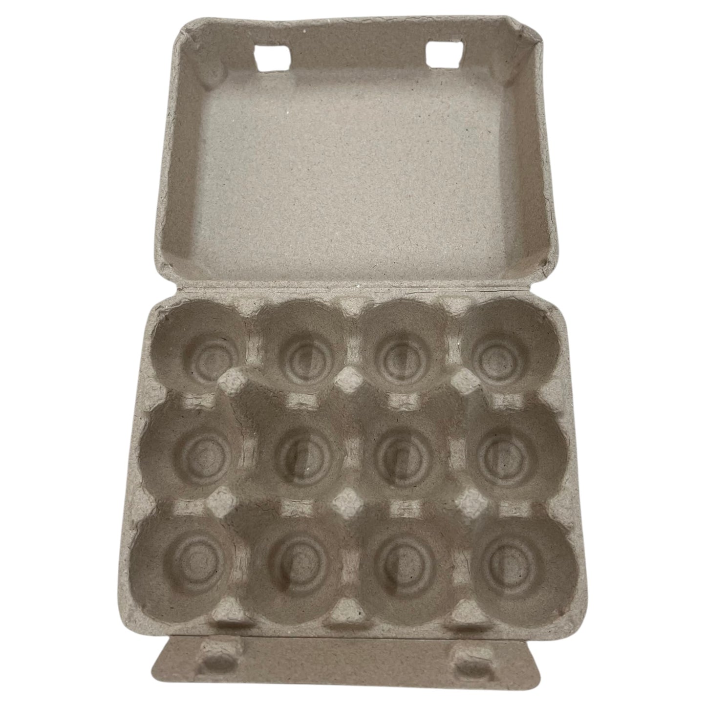 12-Egg Vintage Cartons For Full Dozen Eggs - Brown Flat Top Carton