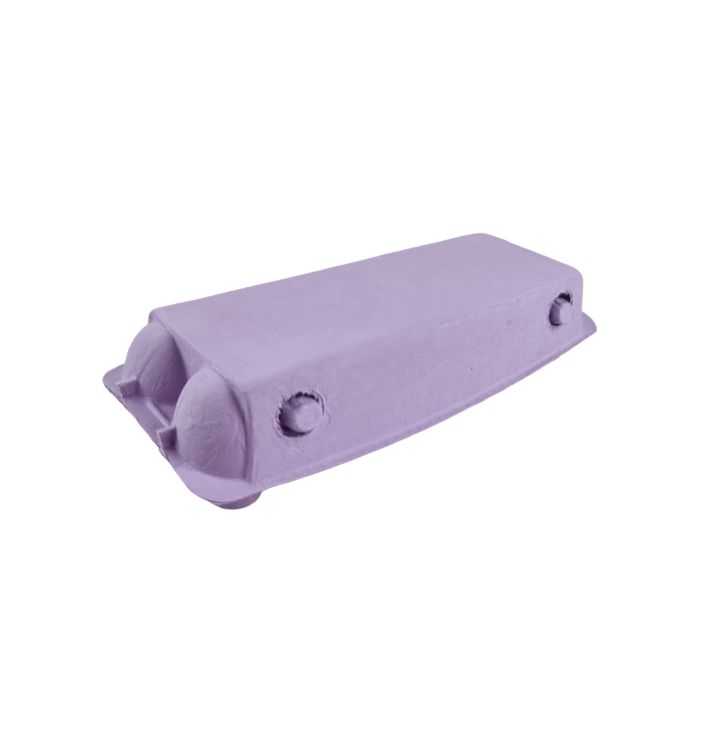 12-Egg Cartons For Full Dozen Eggs - Violet Flat Top Carton