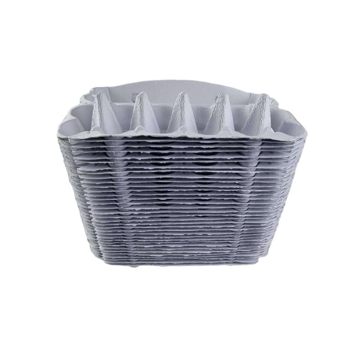 12-Egg Cartons For Full Dozen Eggs - White Flat Top Carton - Curved Edge