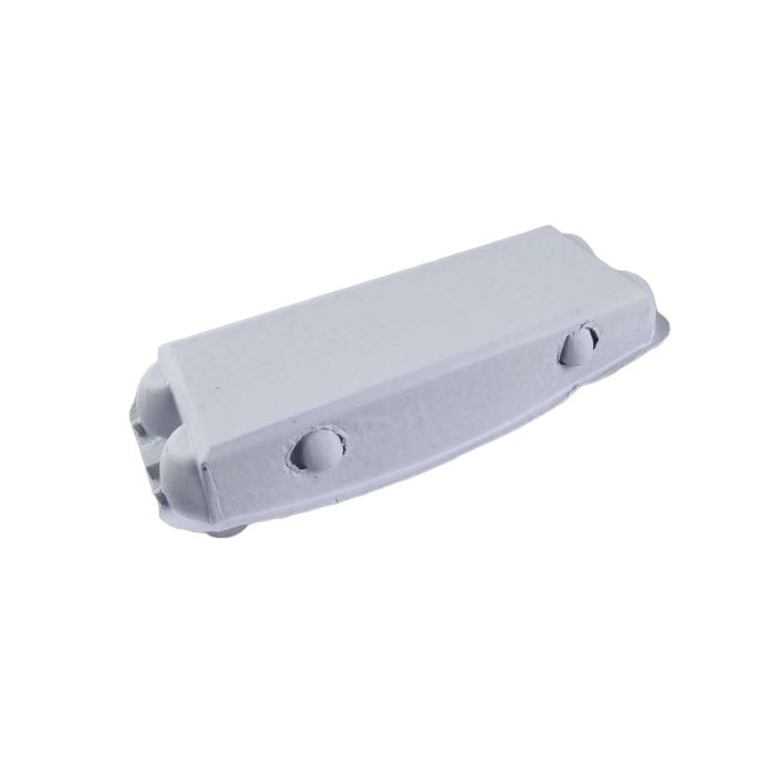 12-Egg Cartons For Full Dozen Eggs - White Flat Top Carton - Curved Edge