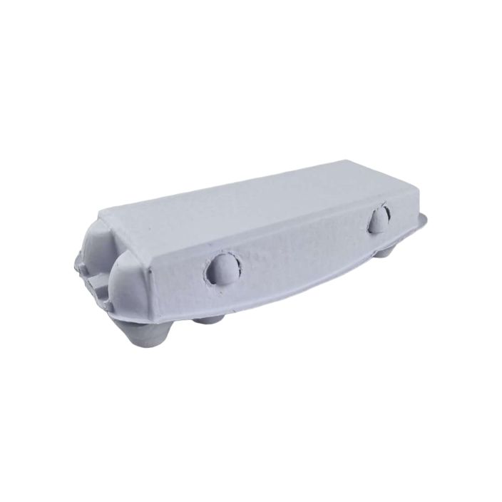12-Egg Cartons For Full Dozen Eggs - White Flat Top Carton - Curved Edge