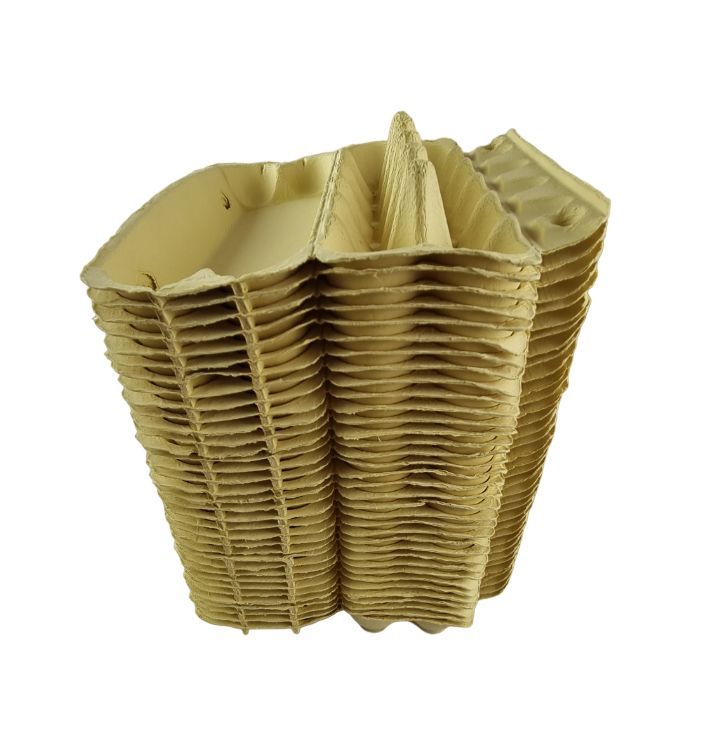 12-Egg Cartons For Full Dozen Eggs - Yellow Flat Top Carton